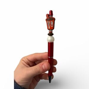 Enjoy Coca-Cola Custom Beaded Pen - Comes With One Extra Pen Refill